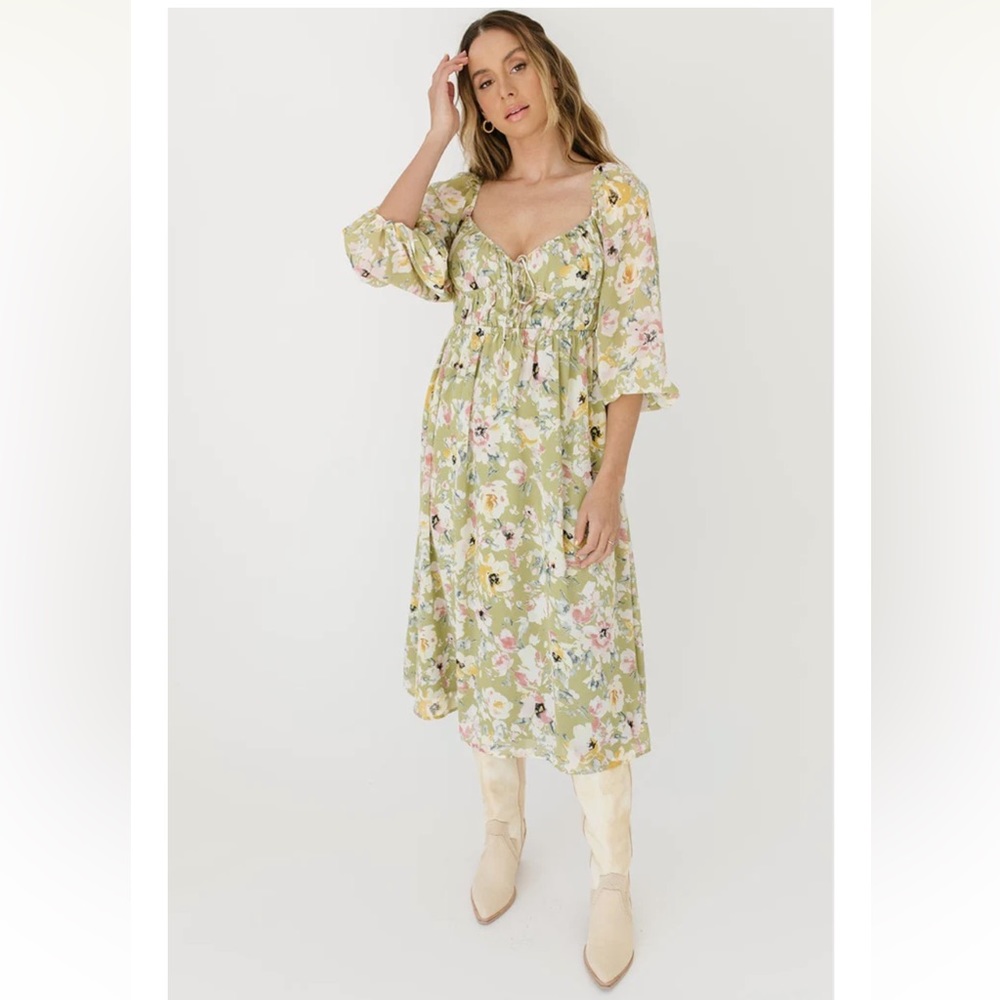 SHOP ZOCO SECRET GARDEN FLORAL MIDI DRESS